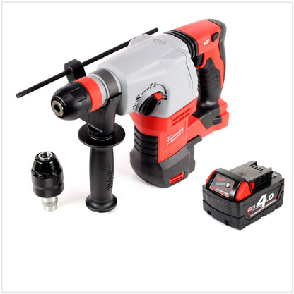 Milwaukee HD 18 HX - 401 18 V 4-stufiger SDS-Plus Akku Kombi Bohrhammer + B4 4,0 Ah Akku - Toolbrothers