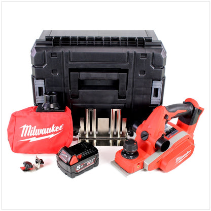 Milwaukee M18 BP - 501 18 V Akku Hobel in Stanley TSTAK Box + M18 B5 5,0 Ah Akku - Toolbrothers