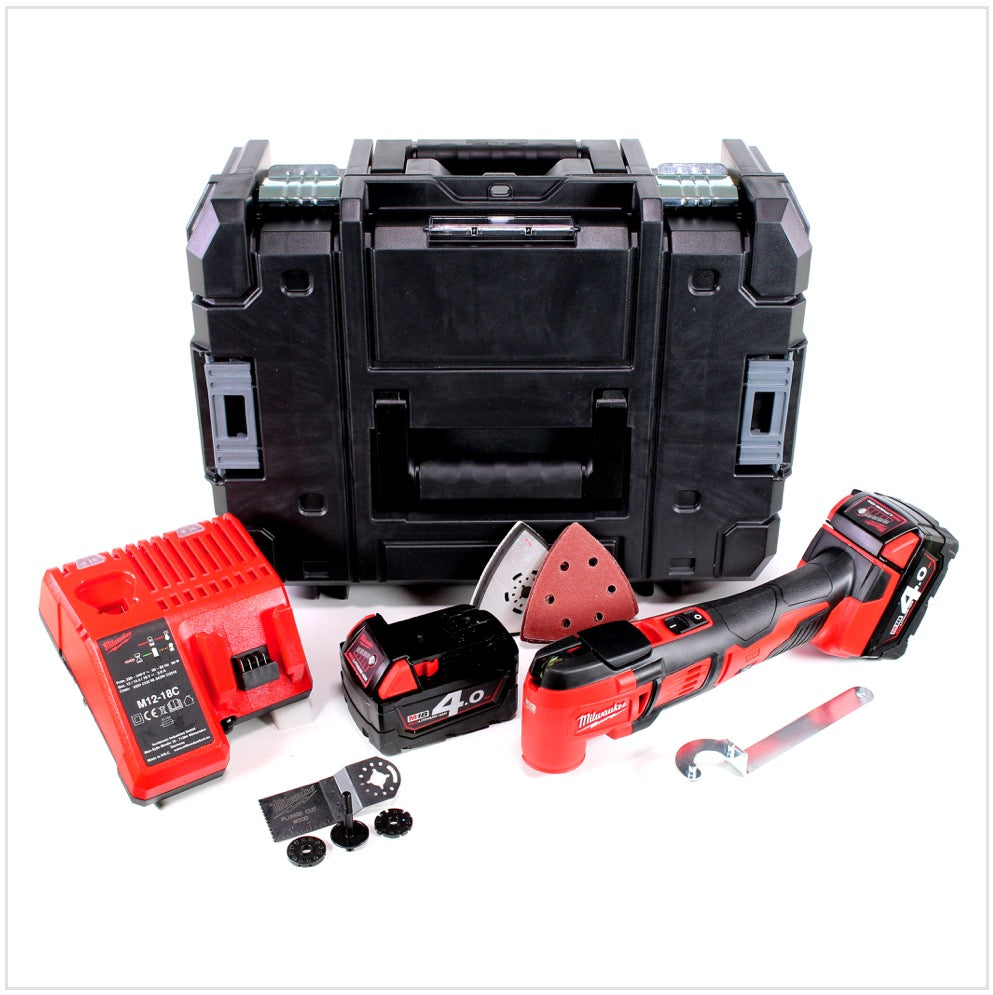 Milwaukee M18 BMT-402C Akku Multifunktionswerkzeug + 2x Akku 4,0Ah + Ladegerät + TSTAK - Toolbrothers