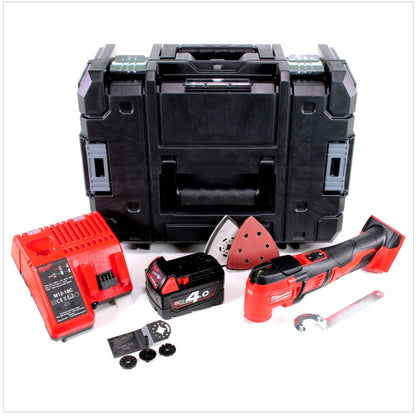 Milwaukee M18 BMT-401 Akku Multifunktionswerkzeug 18V + 1x Akku 4,0Ah + Ladegerät + TSTAK - Toolbrothers