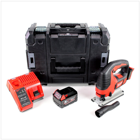 Milwaukee M18 BJS - 501 18V Akku Stichsäge + 1x Akku 5,0Ah + Ladegerät + Stanley TSTAK - Toolbrothers