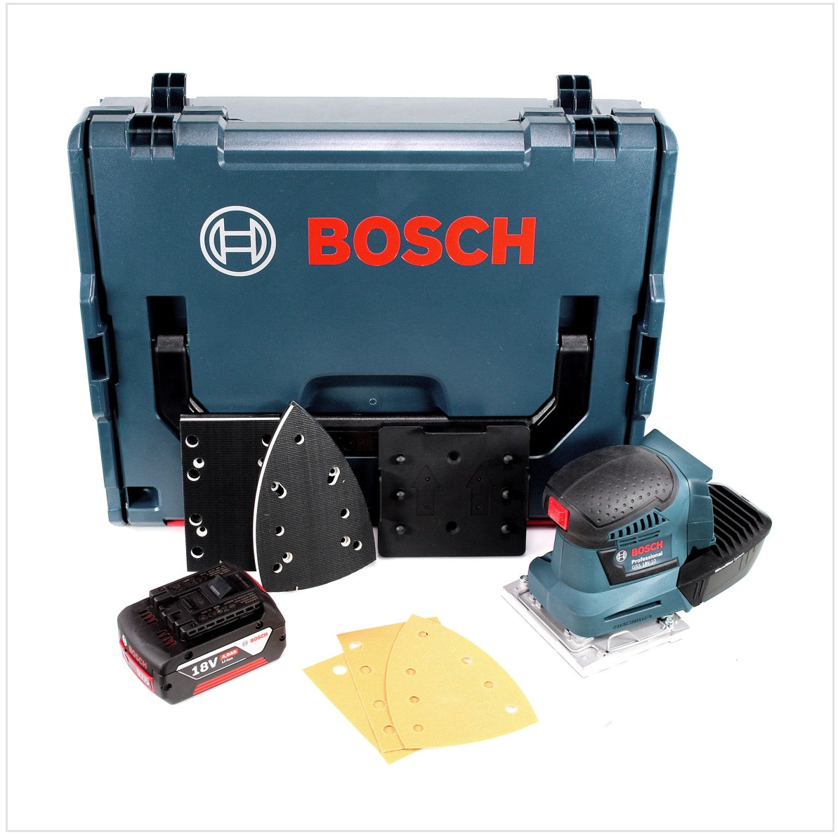 Bosch GSS 18V-10 Akku Schwingschleifer 18V + 1x Akku 4,0Ah + L-Boxx - ohne Ladegerät - Toolbrothers