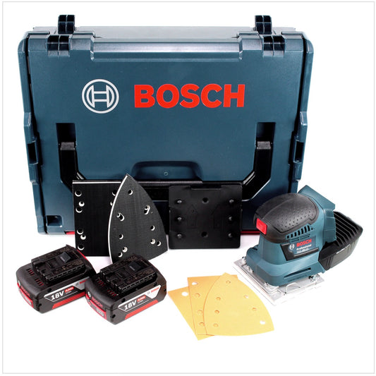 Bosch GSS 18V-10 Akku Schwingschleifer 18V + 2x Akku 4,0Ah + L-Boxx - ohne Ladegerät - Toolbrothers