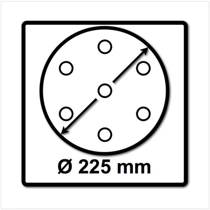 Festool STF D225/8 Granat Schleifscheiben 225 mm PLANEX P180 GR / 25 Stück ( 499640 ) - Toolbrothers