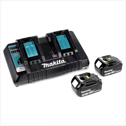 Makita DLM 431 PF2 Akku Rasenmäher 36V ( 2x18V ) 43cm + 2x Akku 3,0Ah + Doppelladegerät - Toolbrothers