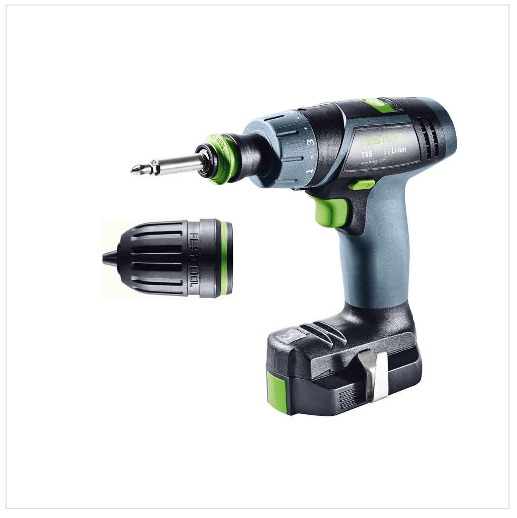 Festool TXS Li 2,6 Plus Akku Bohrschrauber 10,8V ( 564509 ) 16Nm im Systainer + 2x 2,6Ah Akku + Ladegerät - Toolbrothers