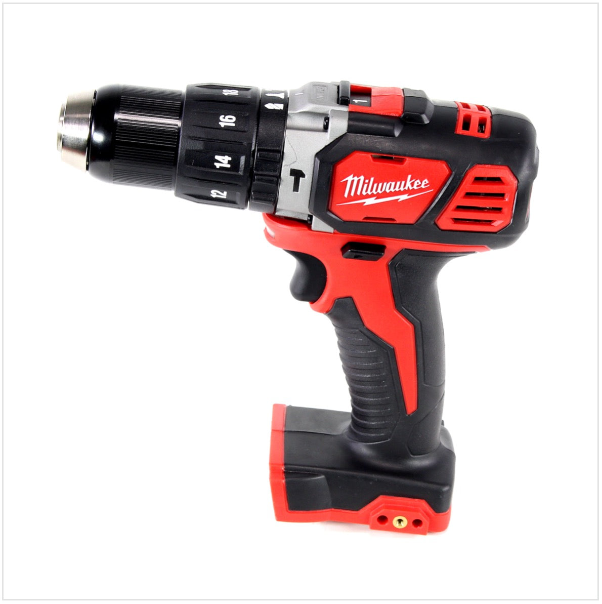 Milwaukee M18 BPD 18 V Akku Schlagbohrschrauber in Tasche + 1x M18 B4 4.0 Ah 18 V Red Li-Ion Akku + M12 - 18C Universal Akku Ladegerät - Toolbrothers