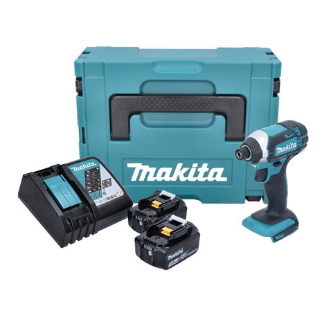 Makita DTD 152 RFJ Akku Schlagschrauber 1/4" 18 V 165Nm + 2x Akkus 3,0Ah + Ladegerät im Makpac - Toolbrothers