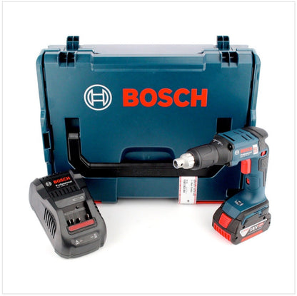 Bosch GSR 18 V-EC TE Akku Trockenbauschrauber 18V 25Nm Brushless + 1x Akku 6,0Ah + Ladegerät + Magazinvorsatz MA 55 + L-Boxx - Toolbrothers