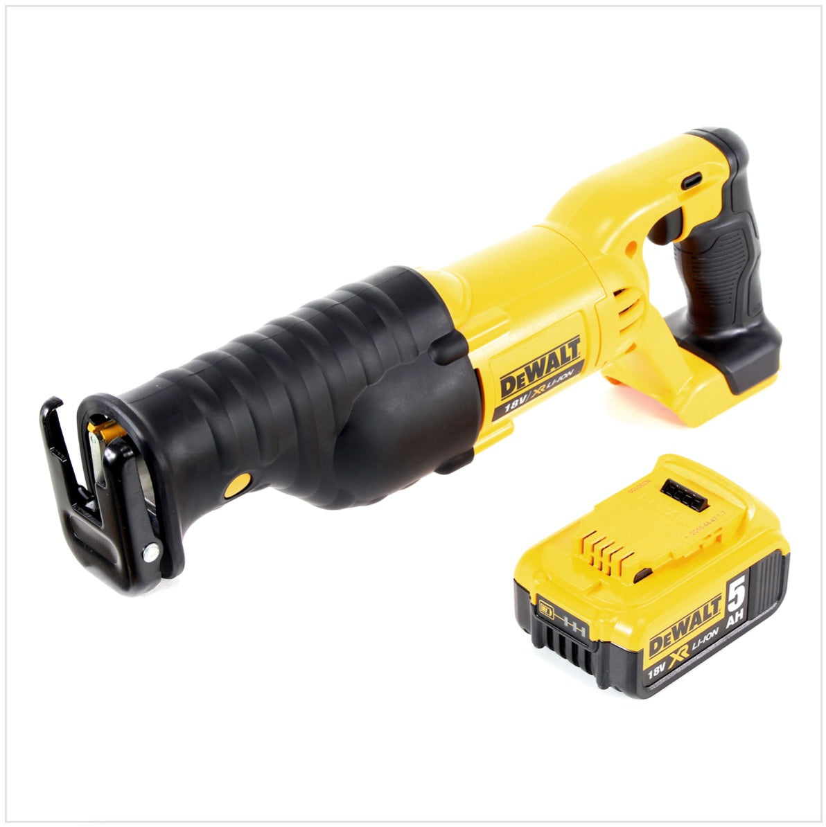 Dewalt DCS 380 18 V Akku Säbelsäge Reciprosäge + 1 x DCB 184 5,0 Ah Li-Ion Akku - Toolbrothers