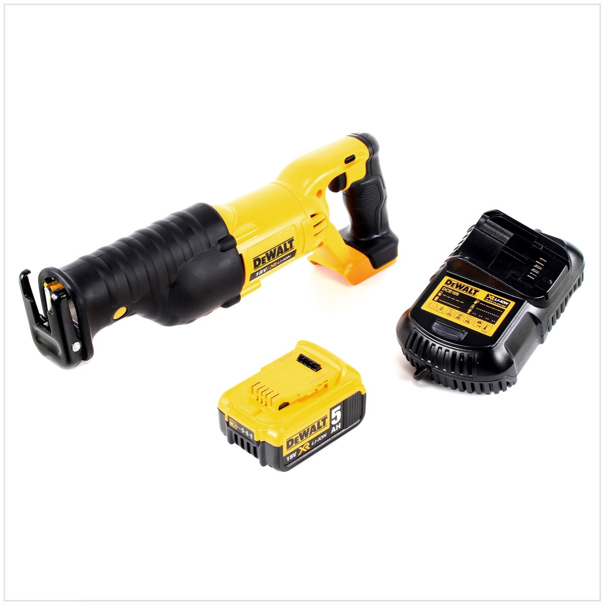 Dewalt DCS 380 18 V Akku Säbelsäge + 1x Akku 5,0Ah + Ladegerät - Toolbrothers