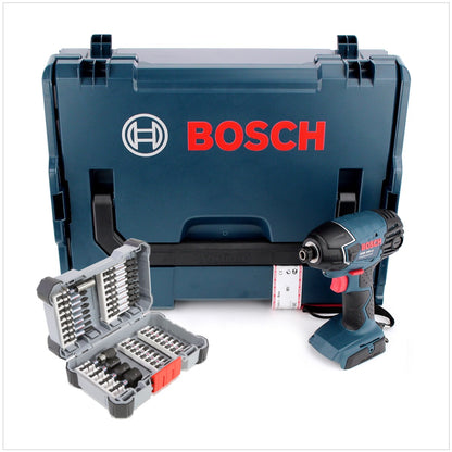 Bosch GDR 18 V-LI 18 V Akku Drehschlagschrauber Solo Gerät in L-Boxx ( 06019A130C ) + Bosch Impact Schrauber Steckschlüssel Bit Set 36 tlg ( 2608522365 ) - Toolbrothers