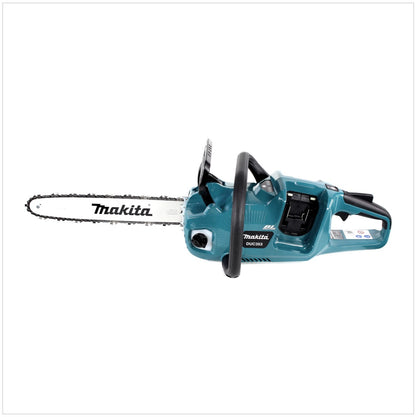 Makita DUC 353 PF2 Akku Kettensäge 36V ( 2x18V ) Brushless 35 cm + 2x 3,0 Ah Akku + Doppelladegerät - Toolbrothers