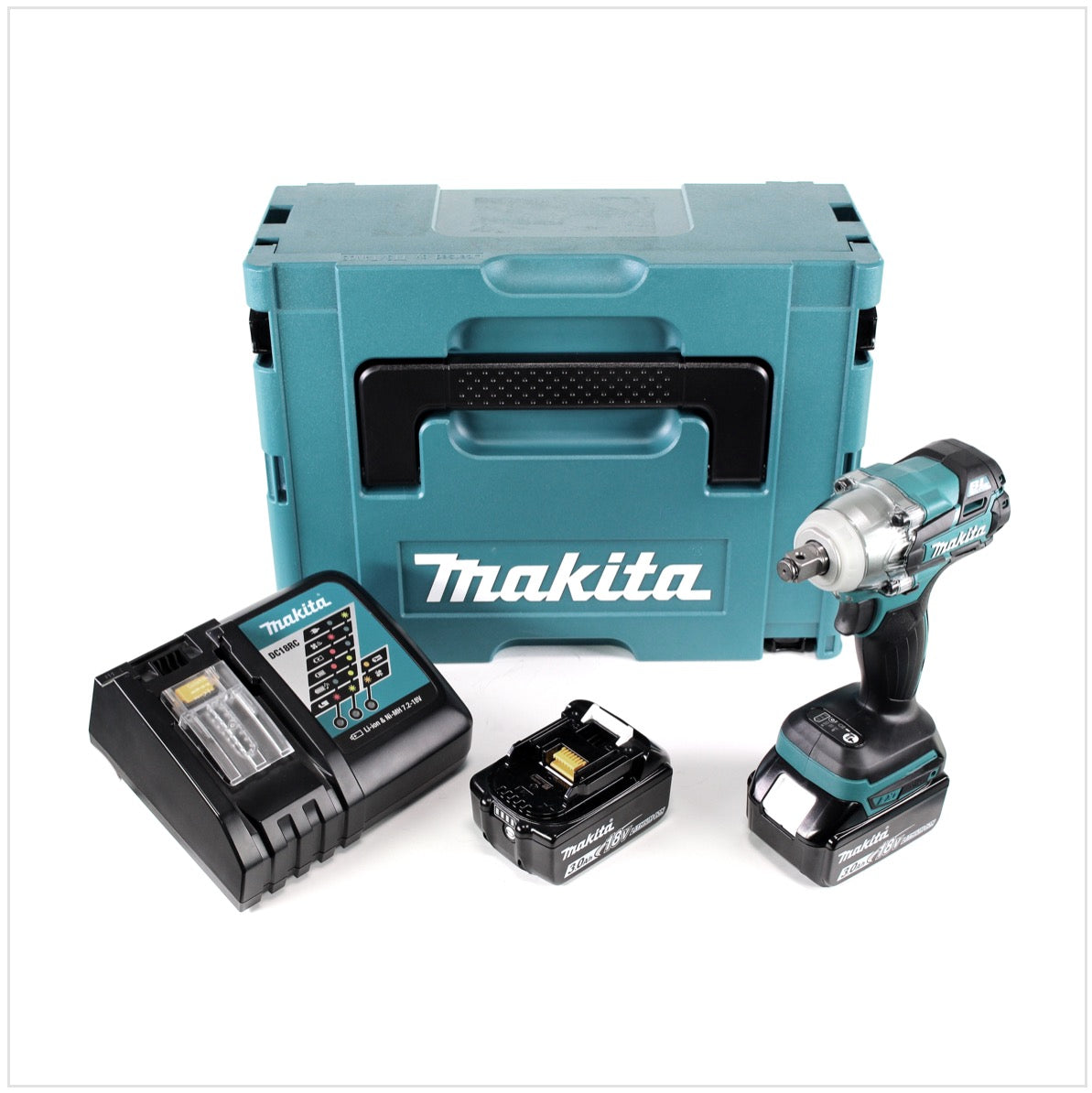 Makita DTW 285 RFJ Akku Schlagschrauber 18V 280Nm 1/2" Brushless + 2x Akku 3,0Ah + Ladegerät + Makpac - Toolbrothers