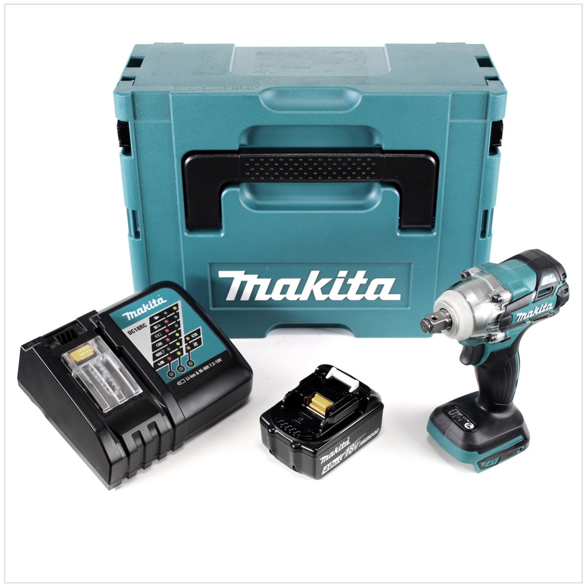 Makita DTW 285 RM1J Akku Schlagschrauber 18V 280Nm 1/2" Brushless + 1x Akku 4,0Ah + Ladegerät + Makpac - Toolbrothers