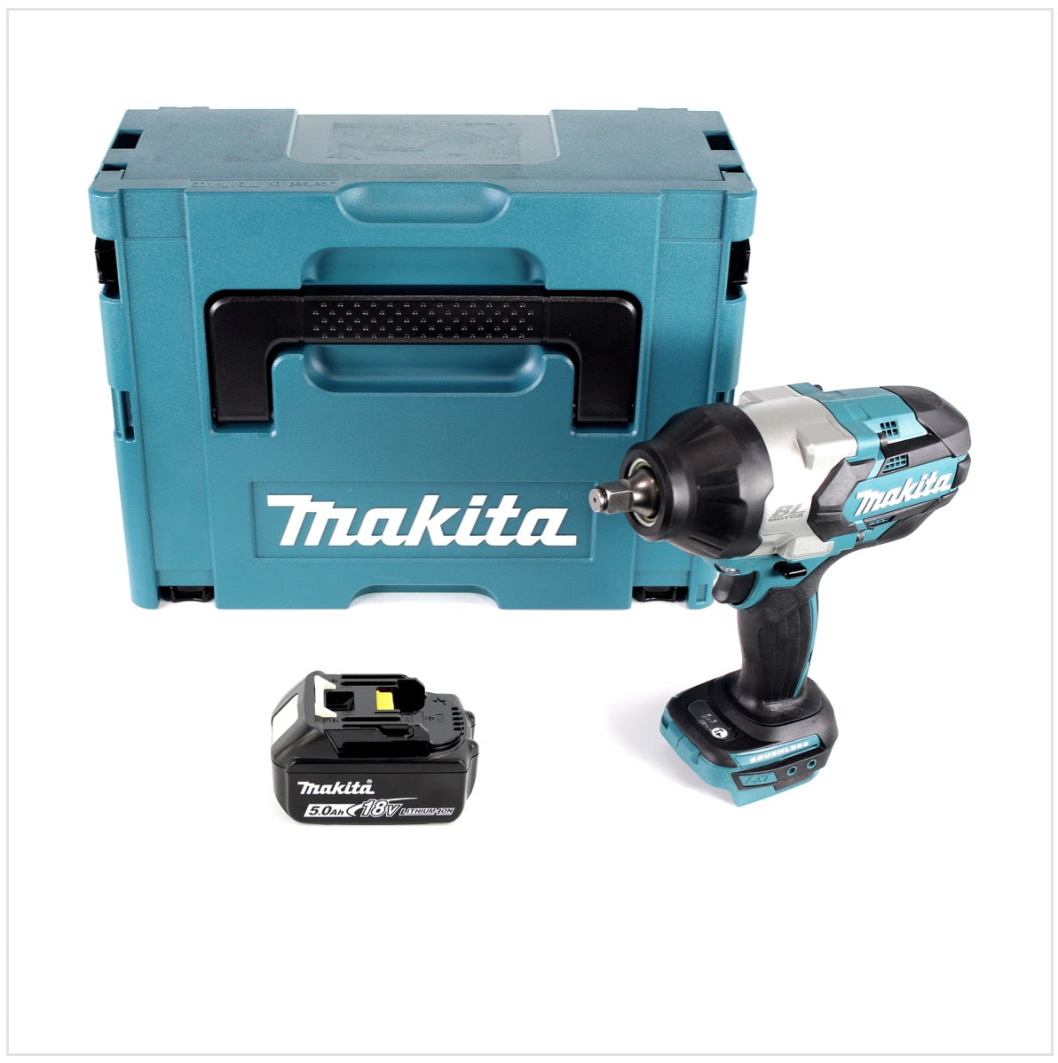 Makita DTW 1002 T1J Akku Schlagschrauber 1/2“ 18V 1000Nm Brushless + 1x Akku 5,0Ah + Makpac - ohne Ladegerät - Toolbrothers