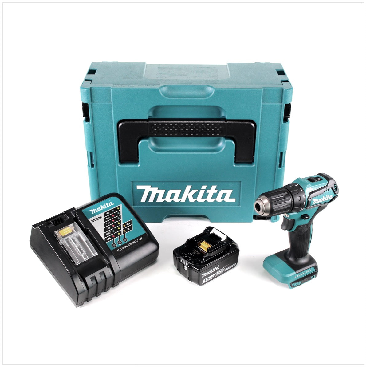 Makita DDF 483 RF1J Akku Bohrschrauber 18 V 40Nm im Makpac + 1x 3,0 Ah Akku + Ladegerät - Toolbrothers