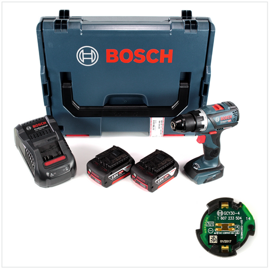 Bosch GSR 18 V-60 C Professional Brushless Li-Ion Akku Bohrschrauber in L-Boxx mit GCY 30-4 Professional Connectivity Modul + 2x GBA 5,0 Ah Akku und GAL 1880 CV Ladegerät ( 06019G1100 ) - Toolbrothers