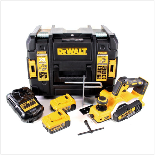 DeWalt DCP 580 M2 Akku Hobel 18V 82mm + 2x Akku 4,0Ah + Ladegerät + TSTAK - Toolbrothers