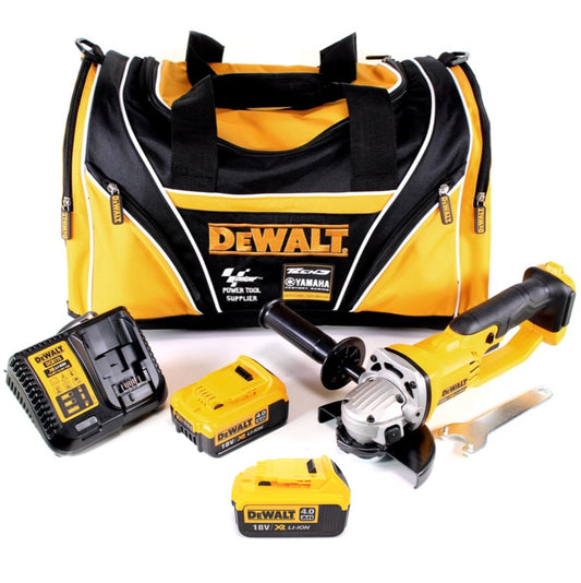 DeWalt DCG 412 Akku Winkelschleifer 18V 125mm + 2x Akku 4,0Ah + Ladegerät + Sporttasche - Toolbrothers