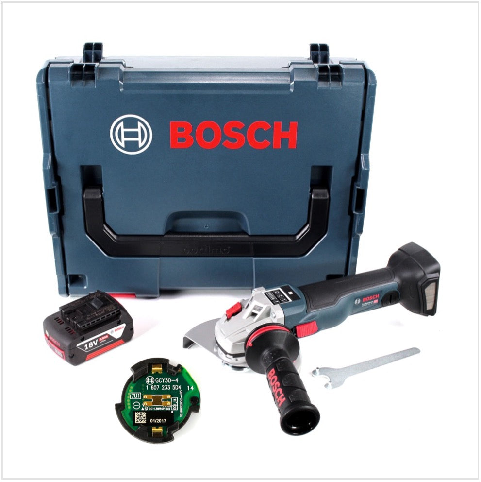 Bosch GWS 18 V-150 SC Professional Akku Winkelschleifer 150 mm Solo in L-Boxx mit GCY 30-4 Connectivity Modul und 1x GBA 5,0 Ah Akku - Toolbrothers