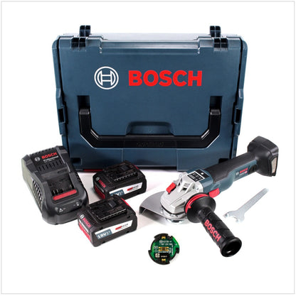 Bosch GWS 18 V-150 SC Professional Akku Winkelschleifer 150 mm Solo in L-Boxx mit GCY 30-4 Connectivity Modul und 2x GBA 6,3 Ah EneRacer Akku + 1x GAL 1880 Ladegerät - Toolbrothers