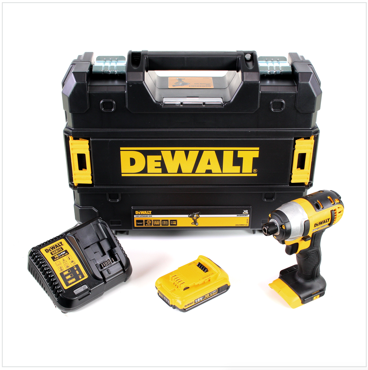 Dewalt DCF 885 D1 18V XR Li-ion Akku Schlagschrauber im TSTAK Koffer + 1x DCB 183 18V - 2 Ah XR Li-Ion Akku + DCB 115 Ladegerät für 10,8-18 V Li-Ion Akkus - Toolbrothers