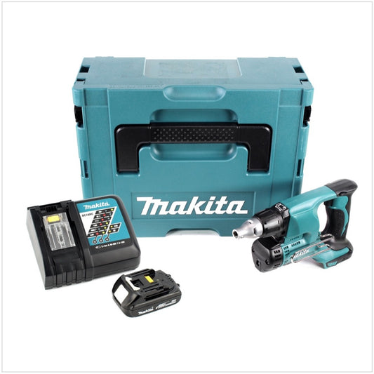 Makita DFS 450 RY1J 18 V Akku Schnellbauschrauber Trockenbauschrauber im Makpac + 1x BL 1815 N 1,5 Ah Akku + 1x DC 18 RC Schnellladegerät - Toolbrothers