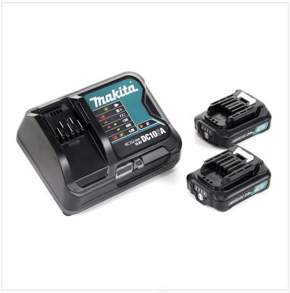 Makita TD 110 DSAMJ 10,8 V Li-Ion Akku Schlagschrauber im Makpac + 2x BL 1020 2,0 Ah 10,8 V Akku + DC10SA 10,8 V Schnelladegerät - Toolbrothers