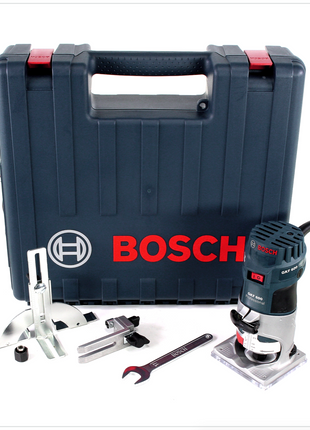 Bosch GKF 600 Professional Kantenfräse im Handwerkerkoffer mit Parallelanschlag und Führungshilfe ( 060160A100 ) - Toolbrothers