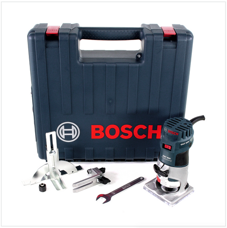 Bosch GKF 600 Professional Kantenfräse im Handwerkerkoffer mit Parallelanschlag und Führungshilfe ( 060160A100 ) - Toolbrothers