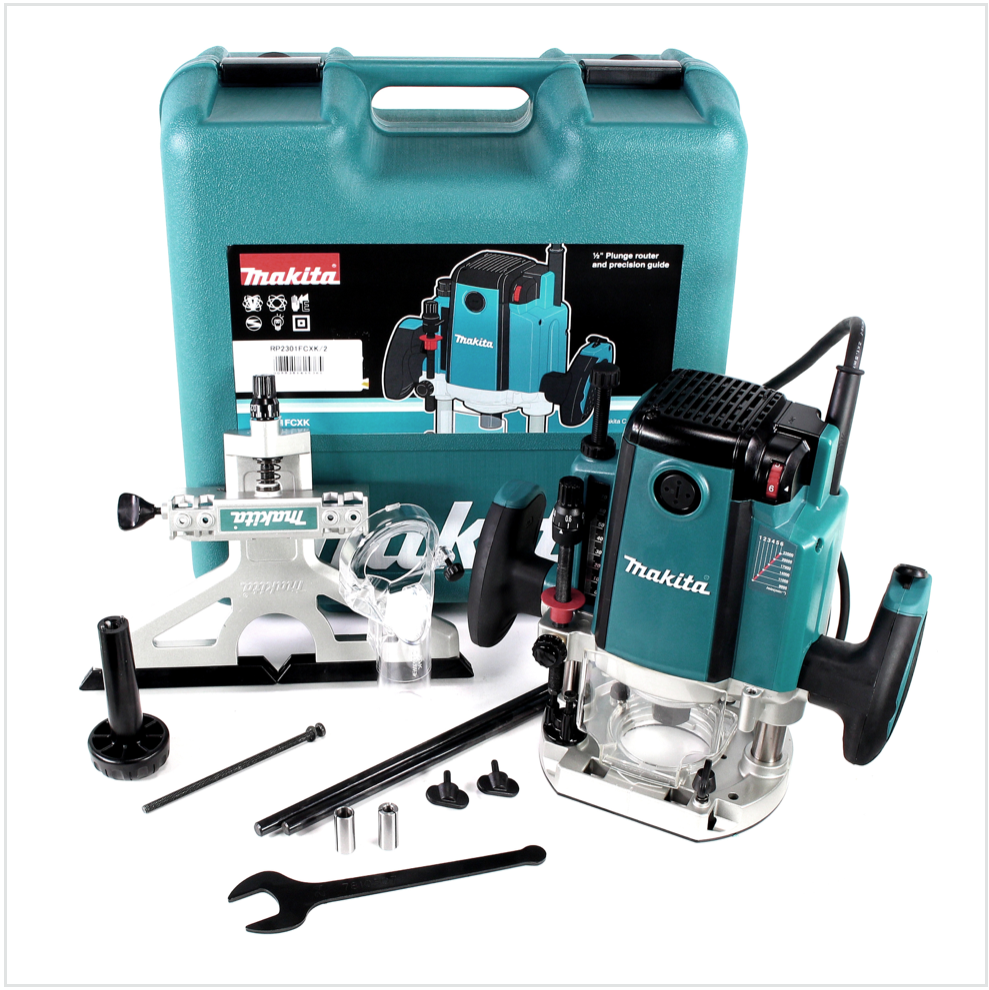 Makita RP 2301 FCXK 1/2 Oberfräse im Koffer 240 V 2100 W 70 mm - Toolbrothers