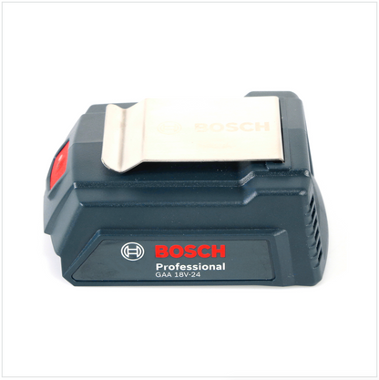 Bosch USB Power Set 18 V mit GAA Professional USB Adapter für 14,4 V / 18 V Akkus + 1x GBA 18V 2,0 Ah Li-Ion Einschub Akku + 1x Schnell Ladegerät GAL 1880 CV - Toolbrothers