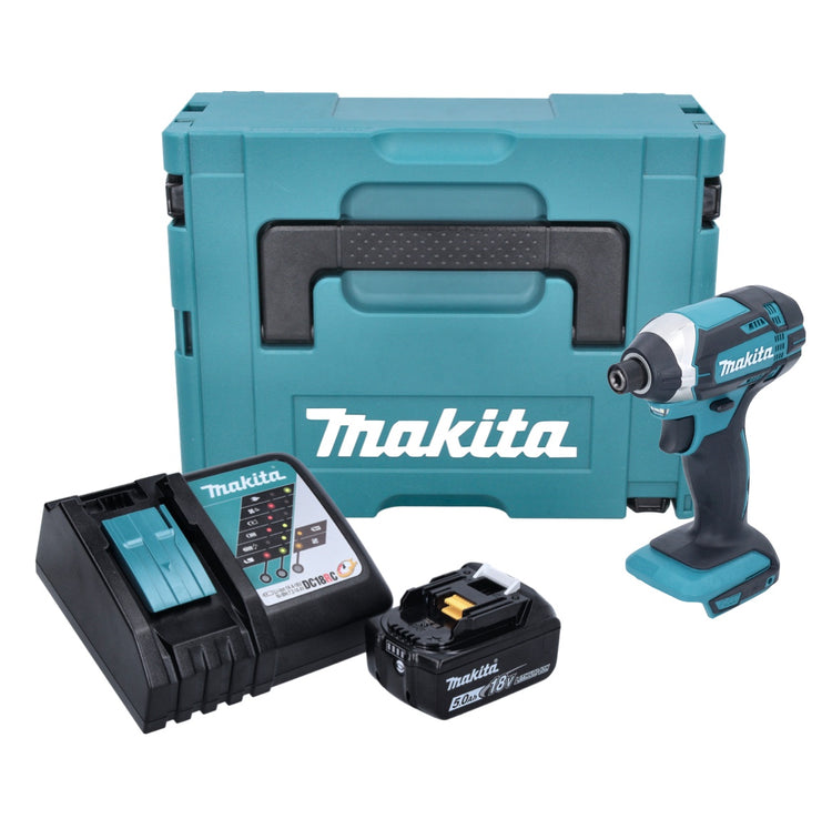 Makita DTD 152 RT1J Akku Schlagschrauber 18V 165Nm + 1x Akku 5,0Ah + Schnellladegerät im Makpac 2 - Toolbrothers