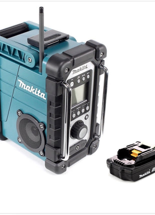 Makita DMR 102 A1 Akku Baustellen Radio Grün + 1x Akku 2,0 Ah - ohne Ladegerät - Toolbrothers