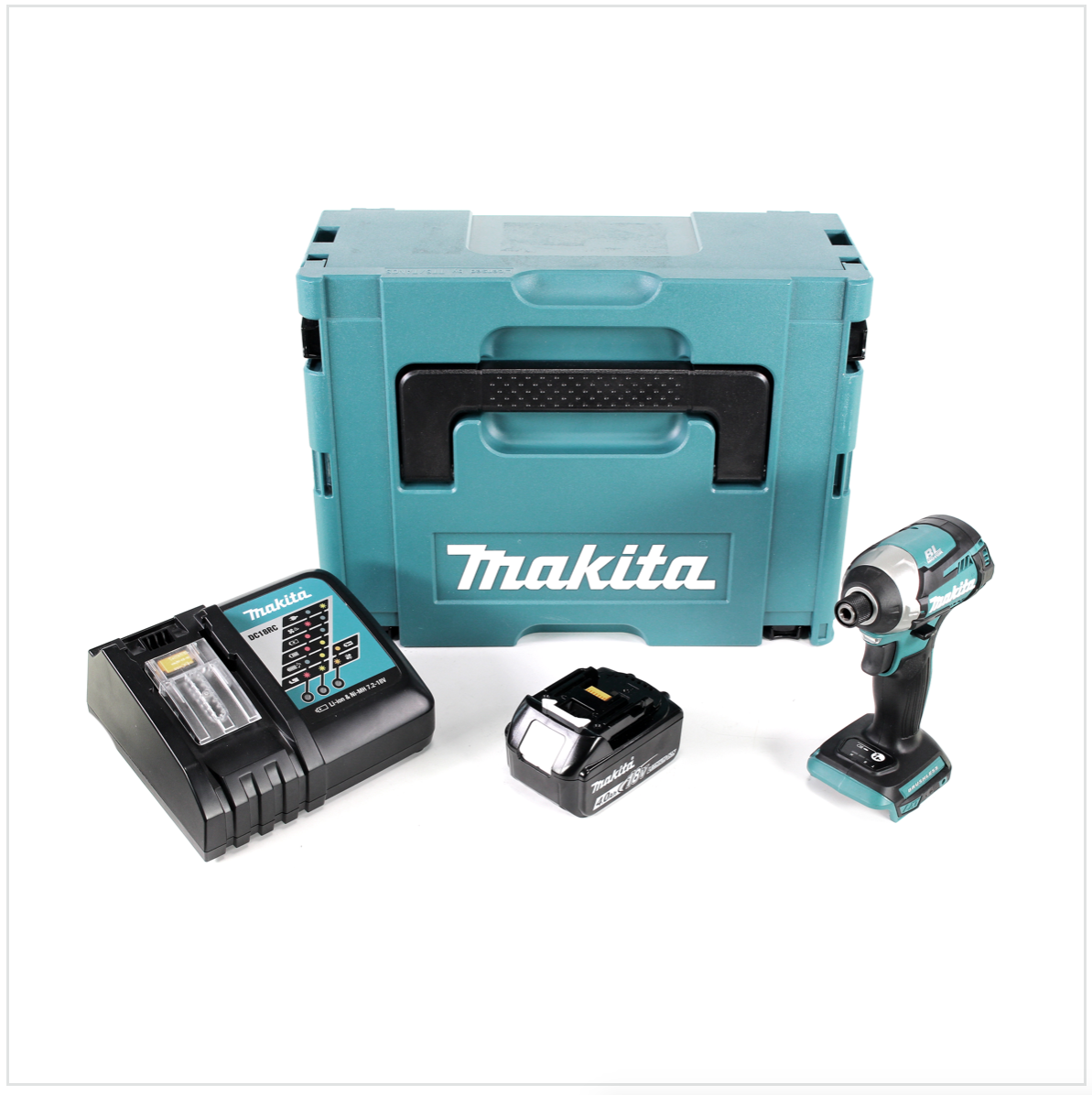 Makita DTD 154 RM1J Akku Schlagschrauber 18 V 1/4" 175Nm Brushless + 1x Akku 4,0Ah + Ladegerät + Makpac - Toolbrothers