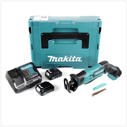 Makita JR 103 DRYJ 10,8 V Akku Säbel Reciprosäge + 2 x 1,5 Ah Akku + Ladegerät im Makpac 1 Systemkoffer - Toolbrothers