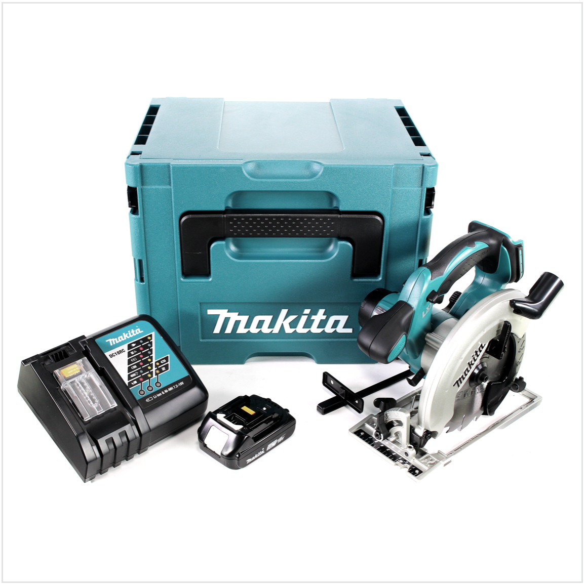 Makita DSS 611 RA1J Akku Handkreissäge 18 V 165 mm + 1x Akku 2,0 Ah + Ladegerät + Makpac - Toolbrothers