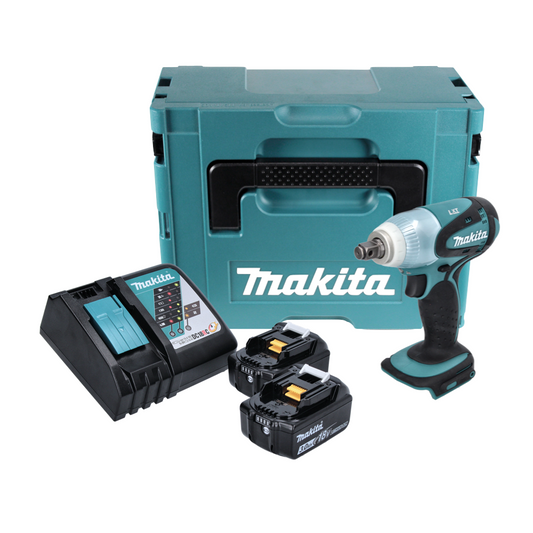 Makita DTW 251 RFJ Akku Schlagschrauber 18 V 230 Nm 1/2" + 2x Akku 3,0 Ah + Ladegerät + Makpac - Toolbrothers