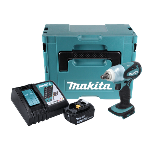 Makita DTW 251 RF1J Akku Schlagschrauber 18 V 230 Nm 1/2" + 1x Akku 3,0 Ah + Ladegerät + Makpac - Toolbrothers