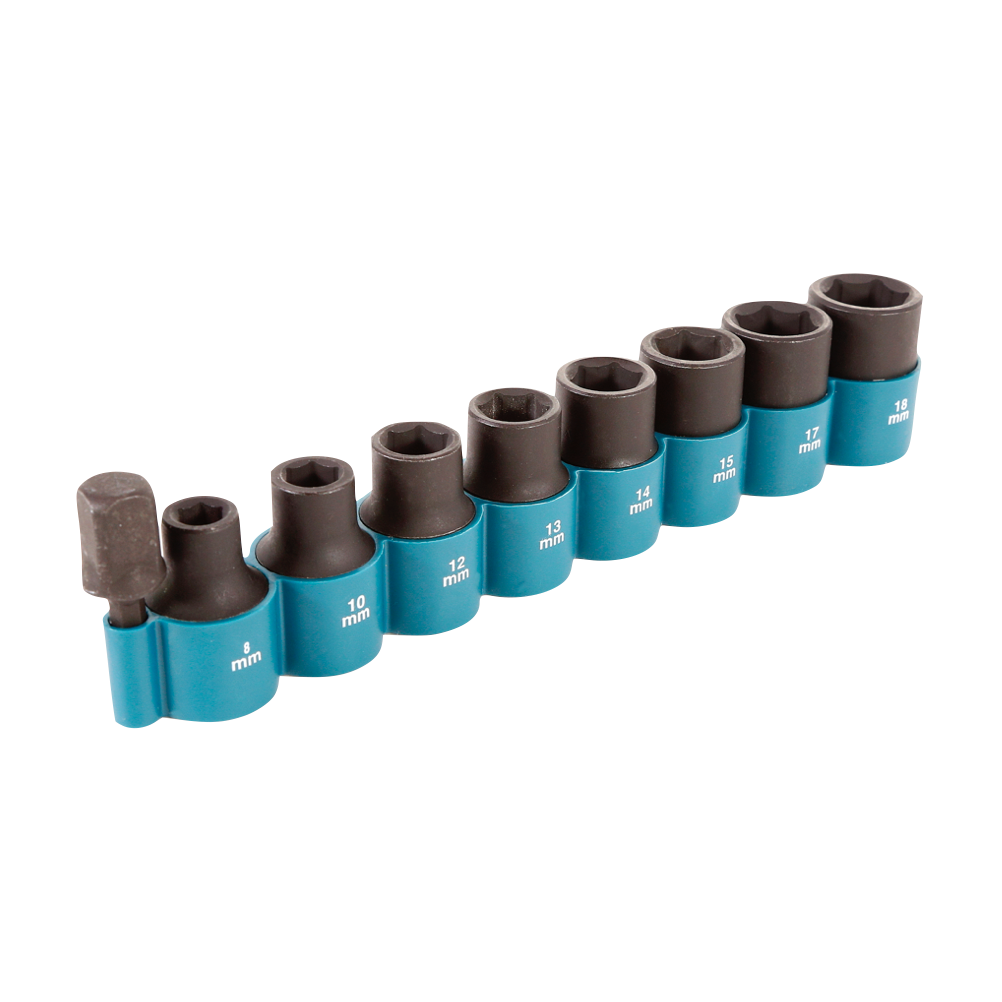 Makita DTW 251 RFJ Akku Schlagschrauber 18 V 230 Nm 1/2"  + 2x Akku 3,0 Ah + Ladegerät + 9 tlg. Steckschlüssel Set + Makpac - Toolbrothers