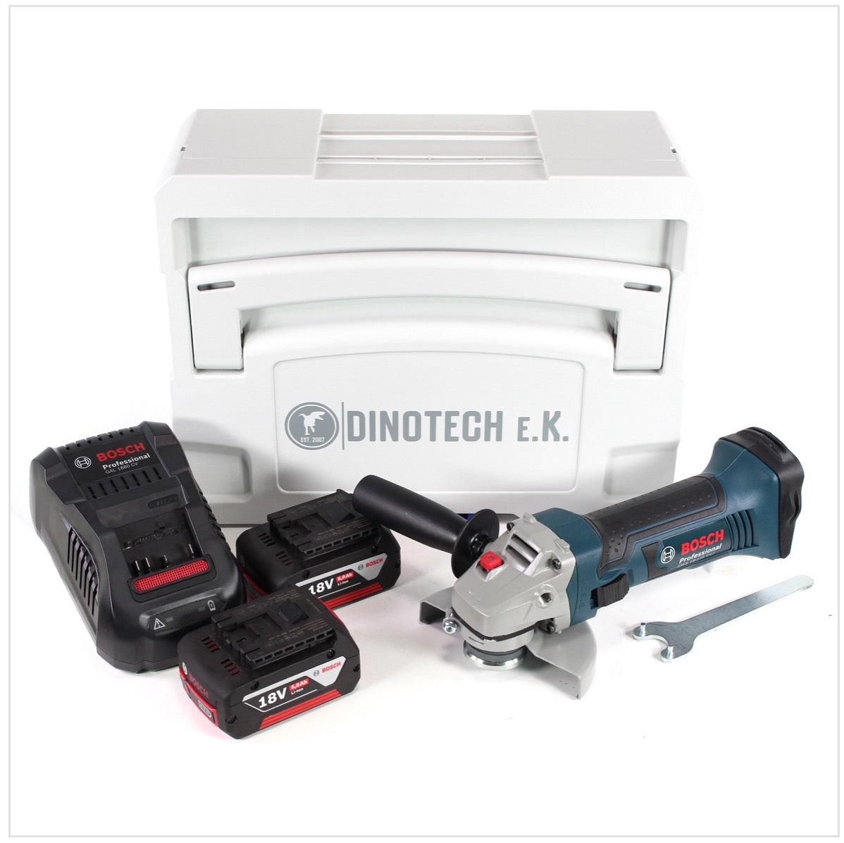 Bosch GWS 18-125 V-LI Akku Winkelschleifer 18V 125mm + 2x Akku 5,0Ah + Ladegerät + systainer - Toolbrothers