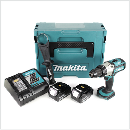 Makita DDF 451 RTJ Akku Bohrschrauber 18V 80Nm + 2x Akkus 5,0Ah + Ladegerät im Makpac - Toolbrothers