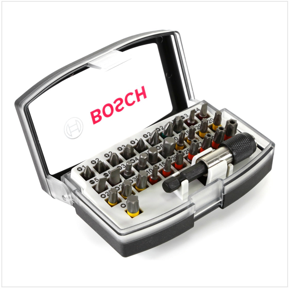 Bosch 32 teiliges Bit Set in robuster Box grau ( 2607017319 ) - Toolbrothers