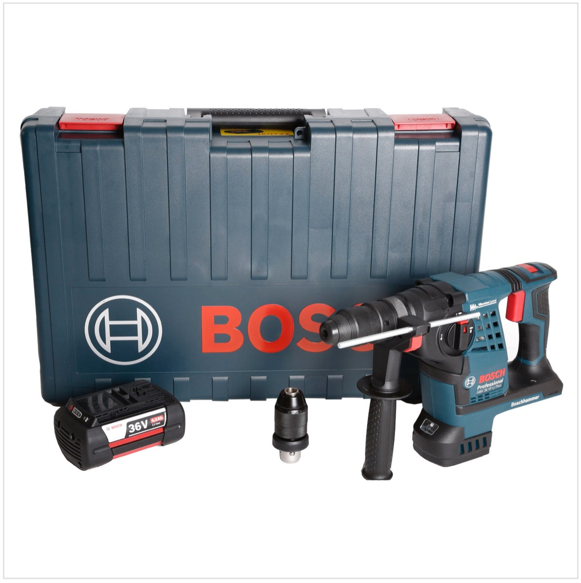 Bosch GBH 36 VF-LI Plus Akku Bohrhammer 36V SDS Plus im Handwerkerkoffer mit Wechselbohrfutter und 1x GBA 4,0 Ah Akku - Toolbrothers