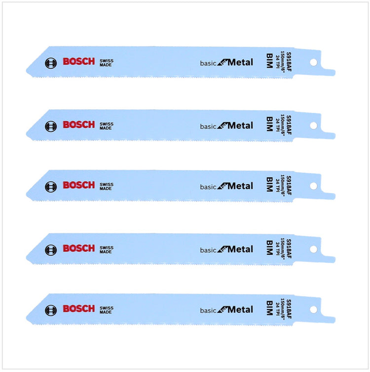 Bosch 5x Säbelsägeblätter S 918 AF 150 mm Basic for Metal ( 2608651780 ) - Toolbrothers