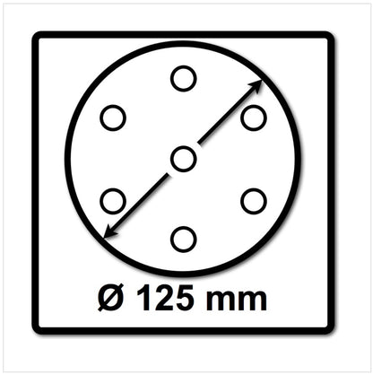 Festool STF D125 P80 GR NET/50 Filet abrasif grenat (203294) pour RO 125, ES 125, ETS 125, ETSC 125, ES-ETS 125, ES-ETSC 125, ETS EC 125, LEX 125