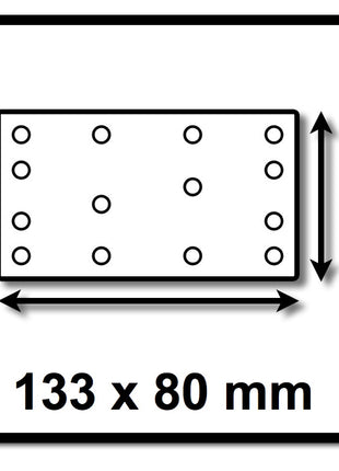Festool STF 80x133 P80 GR NET/50 mesh abrasif Garnet Net (203285) pour RTS 400, RTSC 400, RS 400, RS 4, LS 130, HSK-A 80x130, HSK 80x133