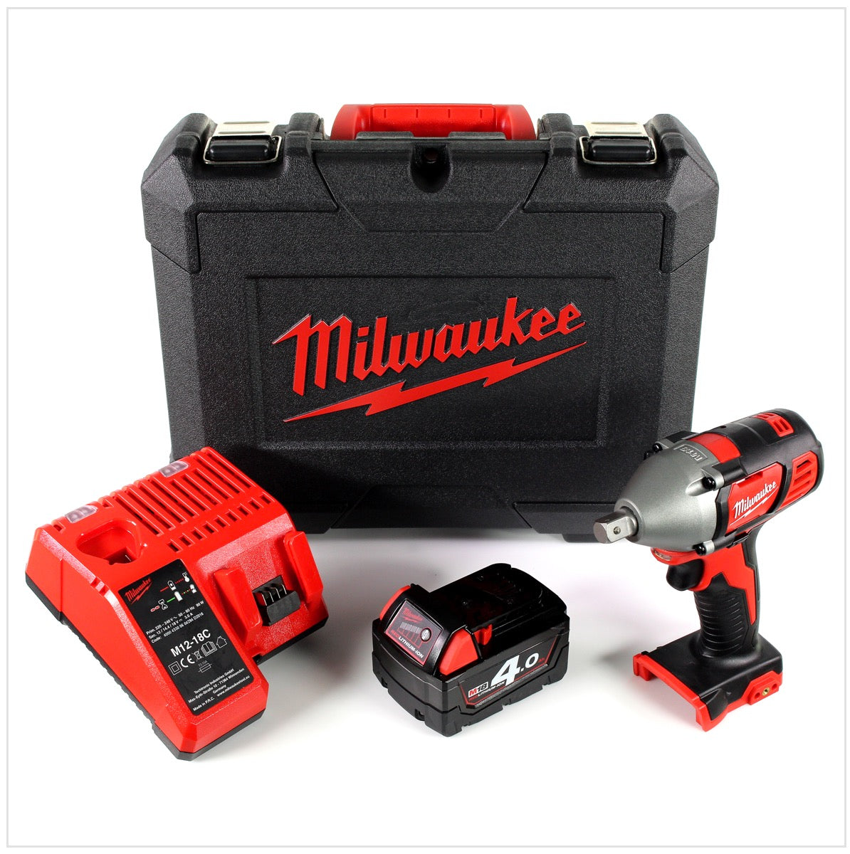 Milwaukee M18 BIW12 18 V Li-Ion Akku 1/2" Schlagschrauber + 1x 4 Ah Akku + Ladegerät im Werkzeug Koffer - Toolbrothers