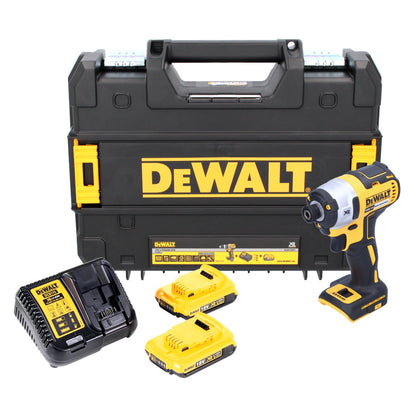 DeWalt DCF 887 D2T Akku Schlagschrauber 18 V 205 Nm 1/4" Brushless + 2x Akku 2,0 Ah + Ladegerät + TSTAK - Toolbrothers